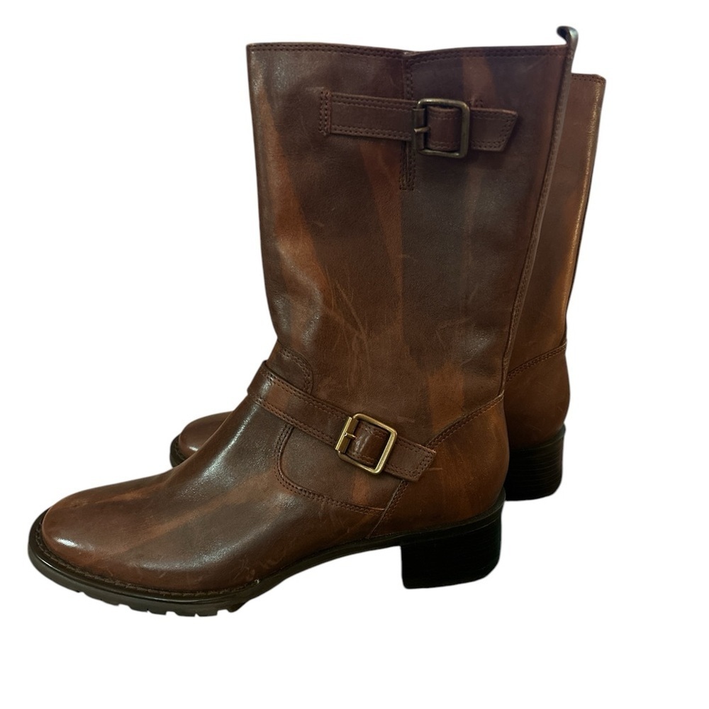 Bass Rustic Two Tone Mid Calf Boot